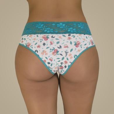 Sara - 040 - Calcinha Microfibra com Renda Cós Alto