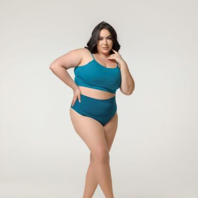 Clarice - 068 - Fio Dental Duplo Plus Size - Em Microfibra Poliamida.