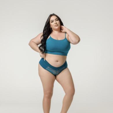 Lorena - 106GG - Calcinha de Microfibra com Renda.