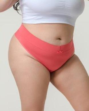 Letícia - 0113 - Fio Dental Duplo Plus Size - Cós Alto - Em Microfibra Poliamida.