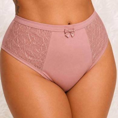 129 - Mayara - Calcinha Plus Size - Poliamida Com Detalhe em Renda